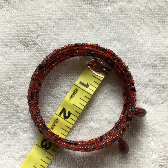 Glass bead wrap bracelet - Picture 3 of 4